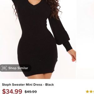 Fashion nova black sweater dress
